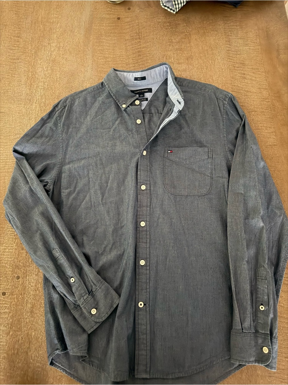 Tommy Hilfiger Men's Charcoal Button-Down Shirt